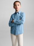 Mango Kids' Joan Cotton Shirt, Open Blue