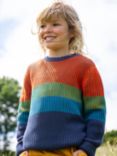 Frugi Kids' Top Notch Organic Cotton Jumper, Multi