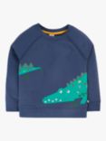 Frugi Kids' Ethan Applique Sweatshirt, Navy Blue