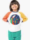 Frugi Kids' Kernow Organic Cotton Pyjama Set, Hotchpotch/Dream