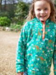 Frugi Kids' Snuggle Organic Cotton Fleece Jumper, A Tower Of Giraffes