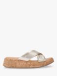 Carvela Pillow Leather Crossover Sandals, Gold