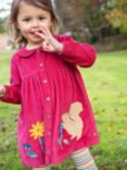 Frugi Kids' Coco Organic Cotton Corduroy Dress, Lingonberry