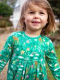 Frugi Kids' Dani Organic Cotton Giraffe Dress, Multi