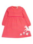 Frugi Kids' Dolcie Organic Cotton Stripe Dress, Cantaloupe/Multi