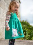 Frugi Kids' Lily Organic Cotton Corduroy Dress, Iguana