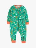 Frugi Baby Zelah Zip Organic Cotton Sleepsuit, Multi