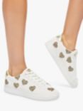 Kurt Geiger London Lane Love Heart Motif Trainers, White