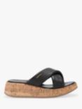 Carvela Pillow Leather Crossover Sandals, Black