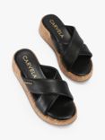 Carvela Pillow Leather Crossover Sandals, Black