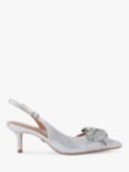 Carvela Regal Bow Embellished Pointed Slingback Courts, Silver