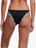 Chantelle Tattoo Love Brazilian Knickers, Black/Golden Beige