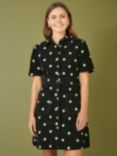 Yumi Daisy Corduroy Shirt Dress, Black