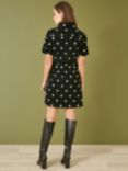 Yumi Daisy Corduroy Shirt Dress, Black