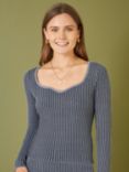 Yumi Rib Knit Jumper, Blue