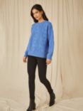 Yumi Knit Heart Jumper, Blue