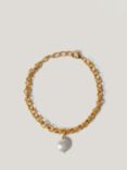 Jigsaw Keshi Pearl Chain Bracelet, Gold