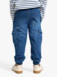 Lindex Kids' Organic Cotton Cargo Joggers, Blue