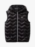 Benetton Kids' Hooded Quilted Gilet, Black