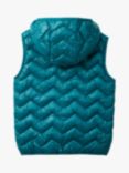 Benetton Kids' Hooded Quilted Gilet, Forest Green