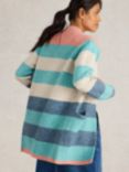 White Stuff Erin Stripe Wool Blend Cardigan, Blue/Multi