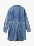 Benetton Kids' Denim Shirt Dress, Blue