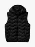 Benetton Kids' Zig Zag Padded Gilet, Black