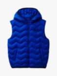 Benetton Kids' Zig Zag Padded Gilet, Bluette