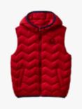 Benetton Kids' Junior Eco Padded Gilet, Bordeaux