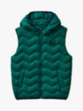 Benetton Kids' Junior Eco Padded Gilet, Forest Green