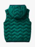 Benetton Kids' Junior Eco Padded Gilet, Forest Green