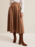 Phase Eight Trinity Pleated Skirt, Brown