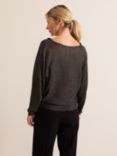 Phase Eight Malti Fine Knit Cowl Neck Top, Gunmetal