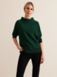 Phase Eight Salima Funnel Neck Jumper, Green