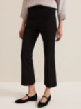 Phase Eight Carly Flared Cropped Trousers, Black