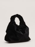 Phase Eight Twist Handle Velvet Grab Bag, Black