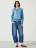 HUSH Elsie Gauzy Wool Blend Jumper, Blue