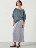 HUSH Josie Relaxed Raw Edge Jumper, Dark Slate