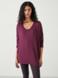 HUSH Gillian Wide V-Neck Jersey Top