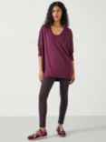 HUSH Gillian Wide V-Neck Jersey Top