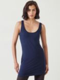 HUSH Marcy Longline Vest Top, Navy