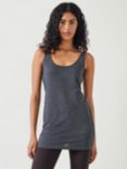 HUSH Marcy Longline Vest Top, Charcoal Marl