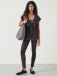 HUSH Marcy Longline Vest Top, Charcoal Marl