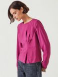 HUSH Casilda Matte Top, Red Plum