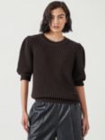 HUSH Jessie Chunky Rib Top, Chocolate