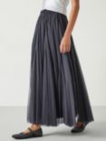 HUSH Millie Godet Skirt, Charcoal