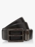 Dune Opra Leather Reversible Belt, Black