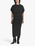 Twist & Tango Lidya Wool Blend Knit Skirt, Blackish Mélange