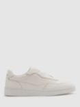 Reiss Cruz Leather Elasticated Lace Trainers, White