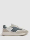 Reiss Emmett Lightweight Colour Block Trainers, Airforce Blue/Stone